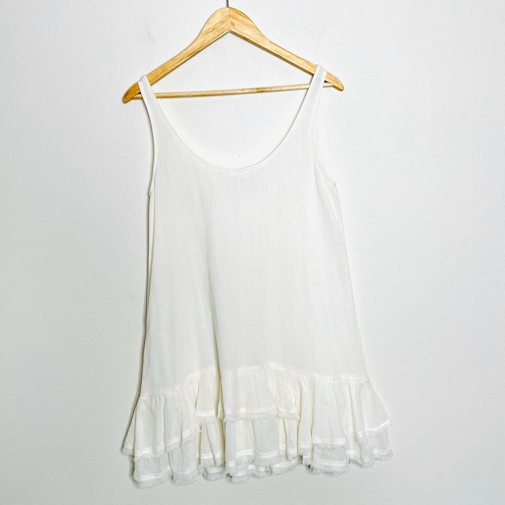 Hatch Maternity Plaza Collection Ivory Cotton Ruffle Dress
